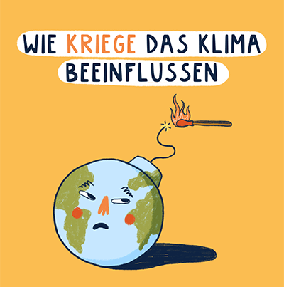 Wie Kriege das Klima beeinflussen - Erde in Form einer Bombe, die gerade angezündet wird